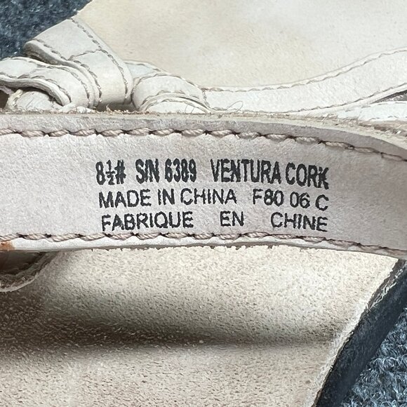 Teva Ventura‎ Cork sandals Women's Size 8.5 Cream Leather Athletic Comfort Beach - Picture 13 of 13
